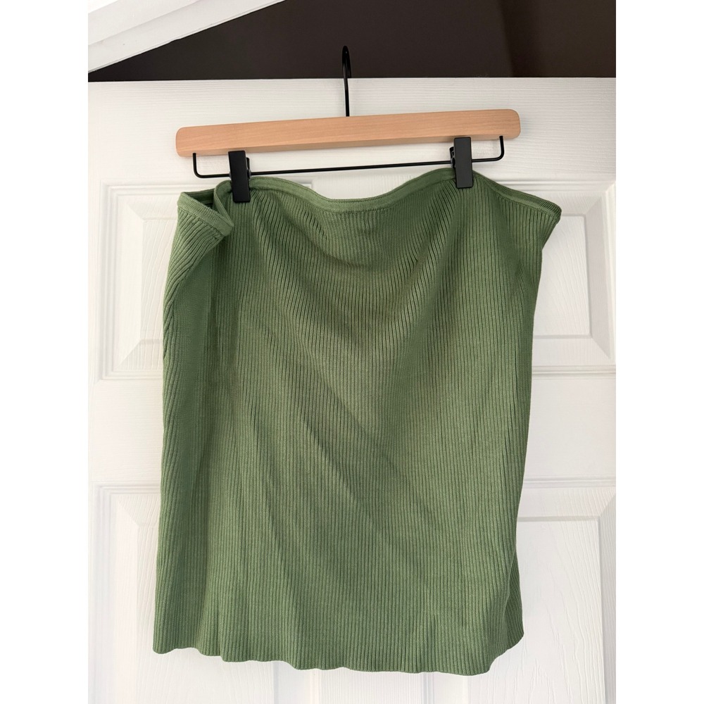 Abercrombie Ribbed Green Strapless Tube Top Vacation Boho‎